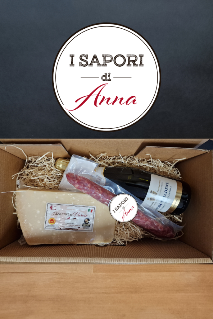 The Best of The Flavors of Parma .Specifically, inside the box we find: 1 Kg Parmigiano Reggiano 24 months:The best choice for a seasoning that pleases everyone. Valdobbiadene Preosecco Superiore DOCG Extra dry - Cantina Produttori di Valdobbiadene:Soft yellow color and an intense, fragrant bouquet. The taste is dry , harmonious and sparkling. The 'ideal to pair with aperitifs, fish, cold cuts and cheeses . Vacuum-packed strolghino: Great for appetizers and for cooking first or second courses.The product may vary in shape and color from the picture.Postage 13.50 €